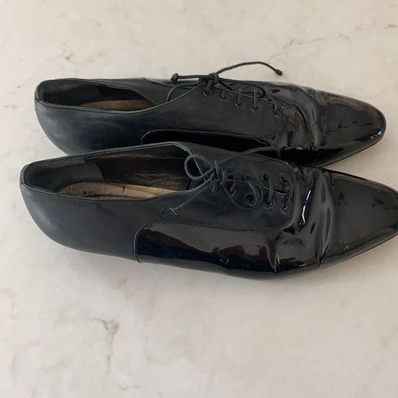 🌈 3$/20 Vintage Bally Black patent leather lace up Oxford shoes - Picture 6 of 9